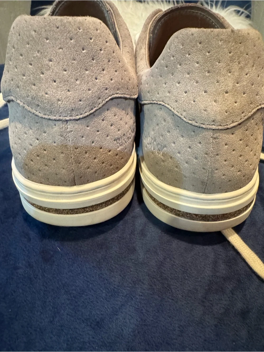 Birkenstock Bend Low Grey Suede Perforated Lace-Up Sneakers